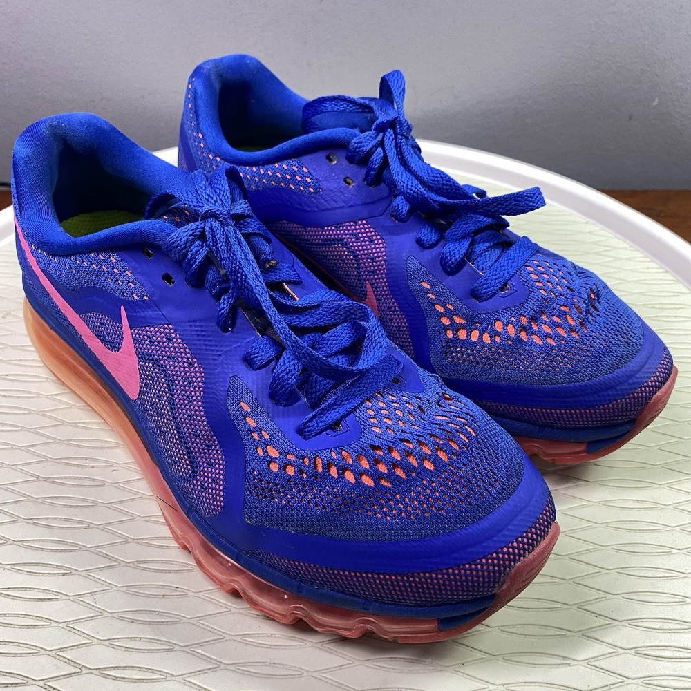 Nike Air Max 2014 Women's Running Shoes‎ Sneakers Blue&Pink Sz. 7.5